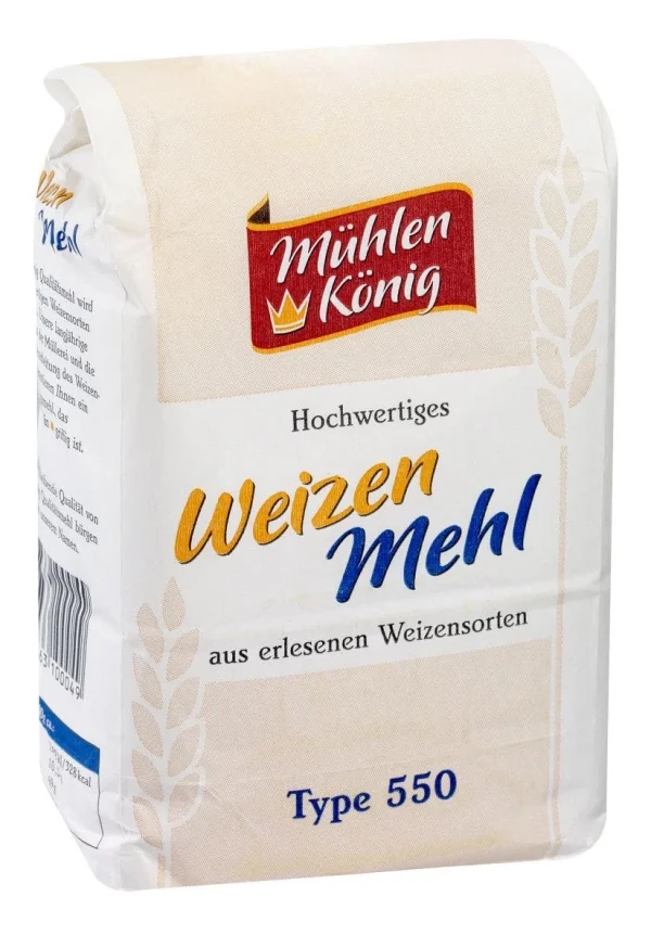 Null Mühlen König Weizenmehl T550 10 X 1kg (10kg) 1