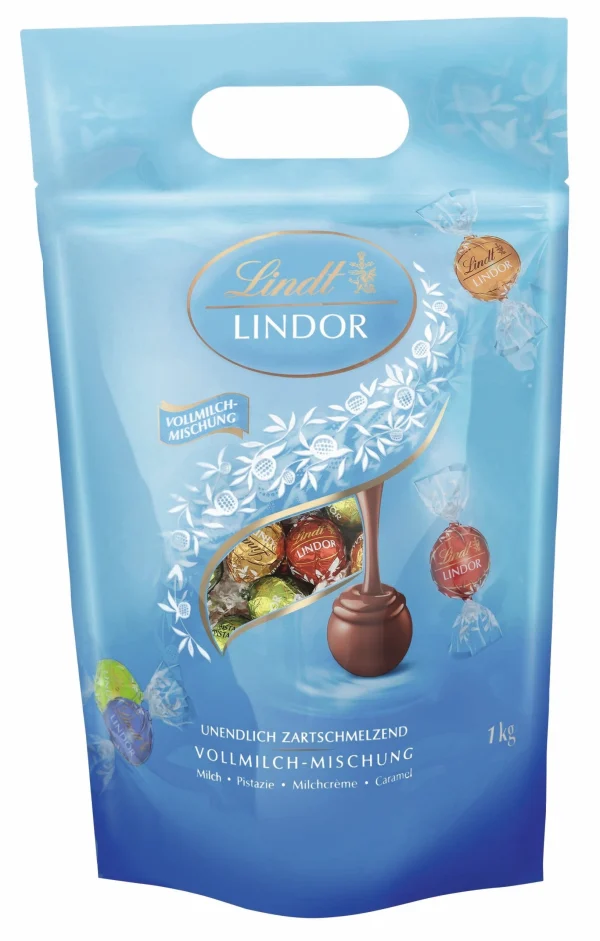 Lindt LINDOR Schokoladenkugel Beutel Vollmischung-Mischung 80 X 12,5 G (1 Kg) 1