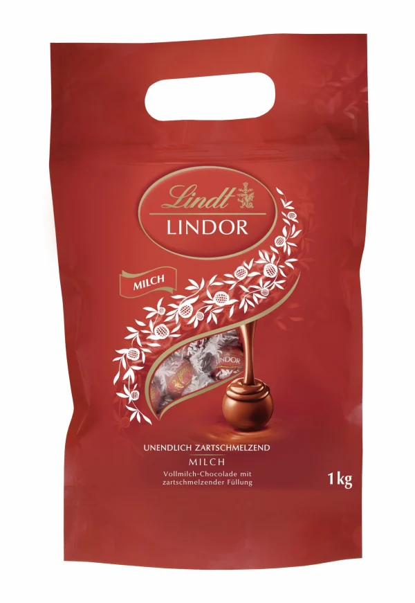 Lindt LINDOR Schokoladenkugel Beutel Vollmischung-Mischung 80 X 12,5 G (1 Kg) 6