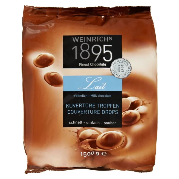 Weinrich Lait Kuvertüre Tropfen Vollmilch (1,5 Kg) 1