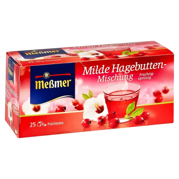 Meßmer Früchtetee Hagebuttentee Mischung 25 Teebeutel (75g) 1