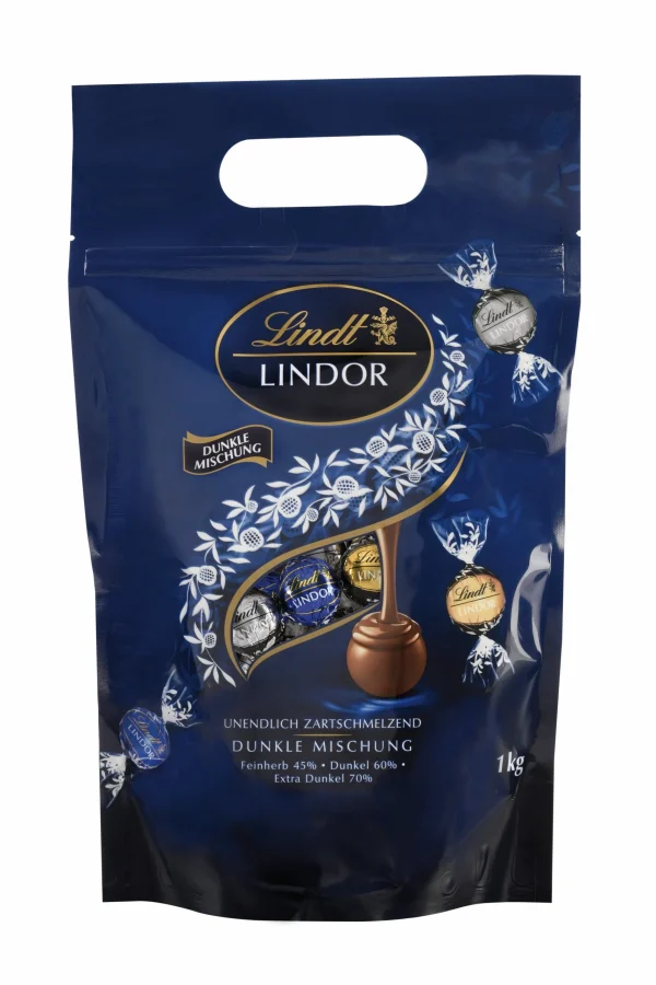 Lindt LINDOR Schokoladenkugel Beutel Dunkle Mischung 80 X 12,5 G (1 Kg) 1