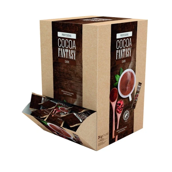 Jacobs Cocoa Fantasy Dark Extra 30 % Kakao-Sticks 100 Portionen X 24 G (2,4 Kg) 1