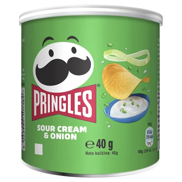 Pringles Sour Cream & Onion (185 G) 3