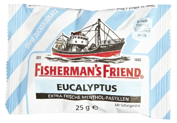 Null Fishermans Friend Menthol Pastillen Eucalyptus 24 Portionen X 25 G (0.6 Kg) 7