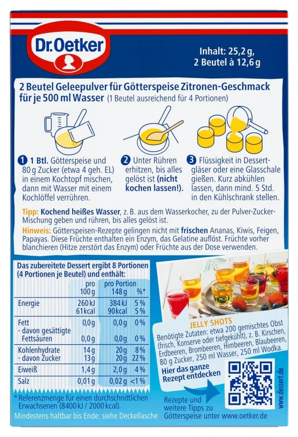 Dr. Oetker Götterspeise Zitronengeschmack (25 G) 3